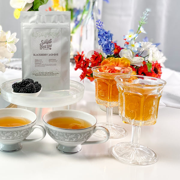 Blackberry Jasmine - Green Tea - Medium Caffeine - Fun and Herbaceous