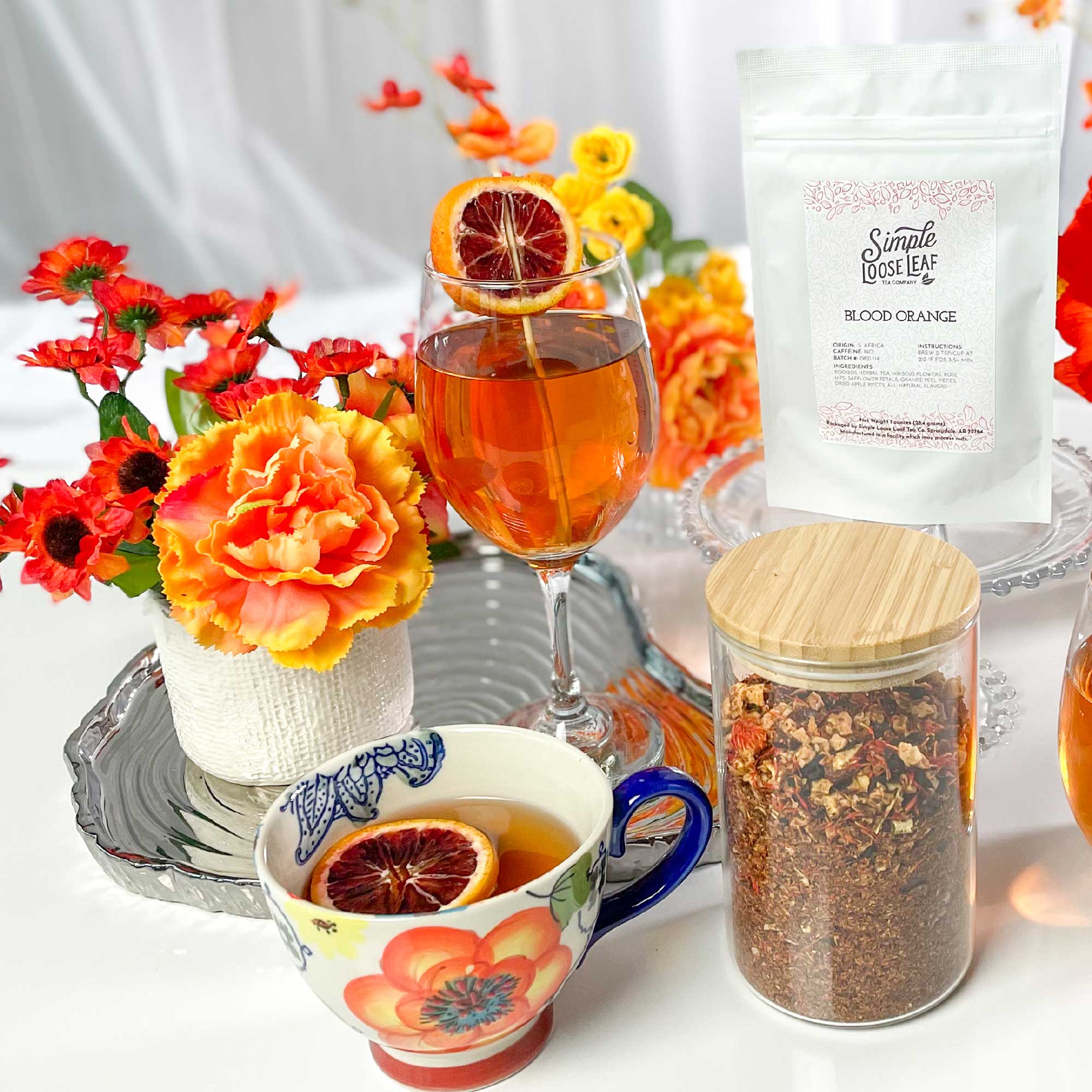Blood Orange Herbal Tea - Caffeine Free - Light and Earthy