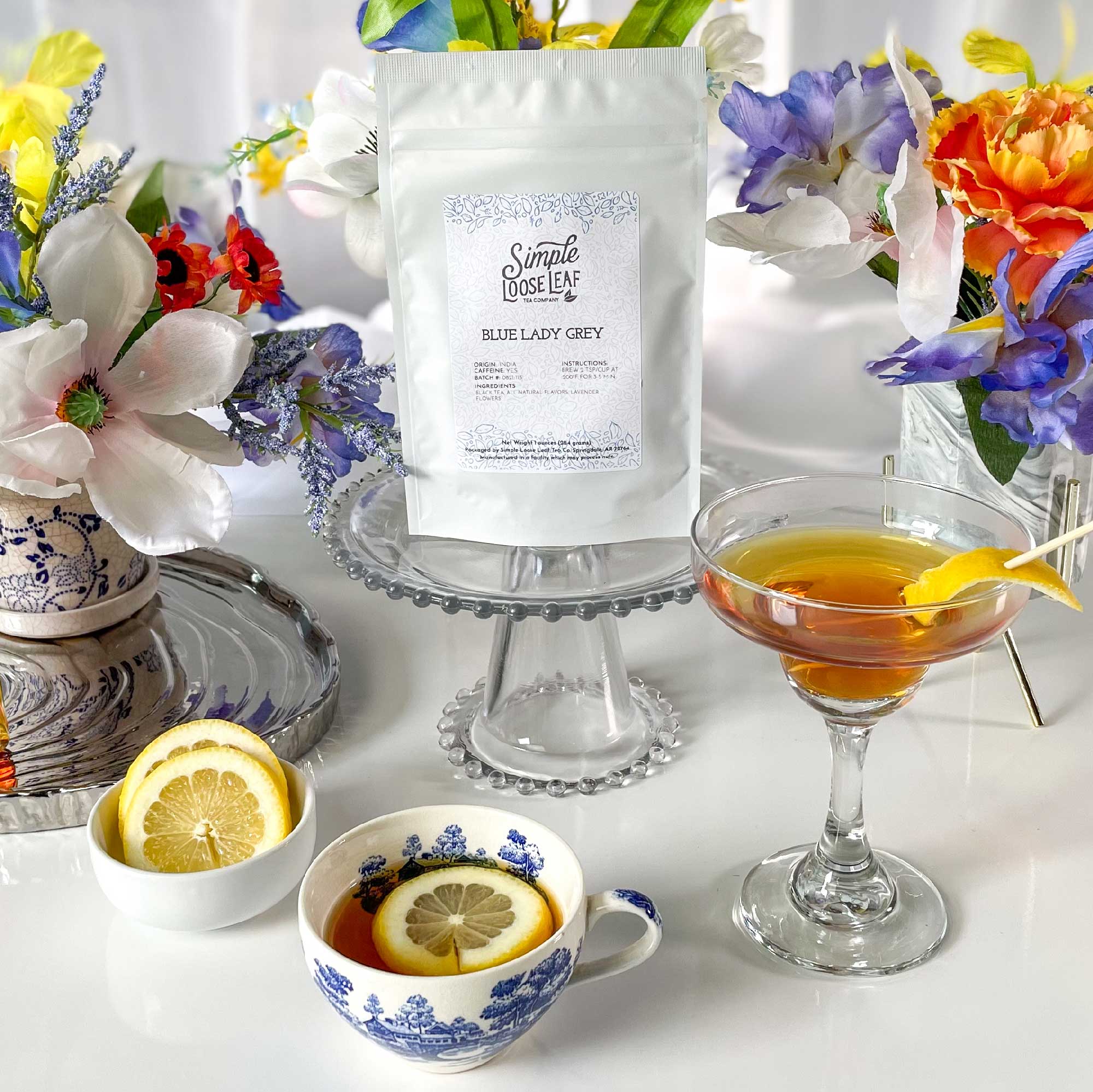 Blue Lady Grey Tea - Vanilla Lavender Earl Grey - High Caffeine