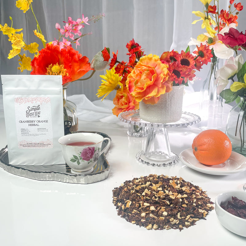 Cranberry Orange Herbal Tea - Herbal Tea - Caffeine Free - Earthy & Bold