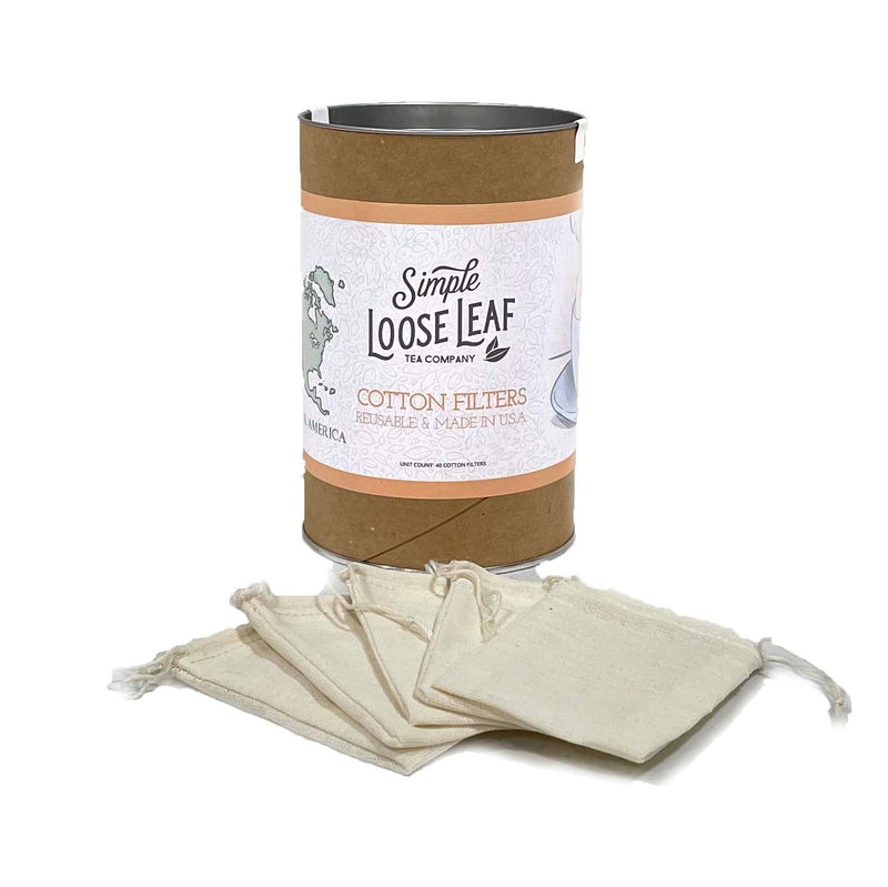 Reusable Linen Weave Cotton Tea Filters - US Made - 10 count