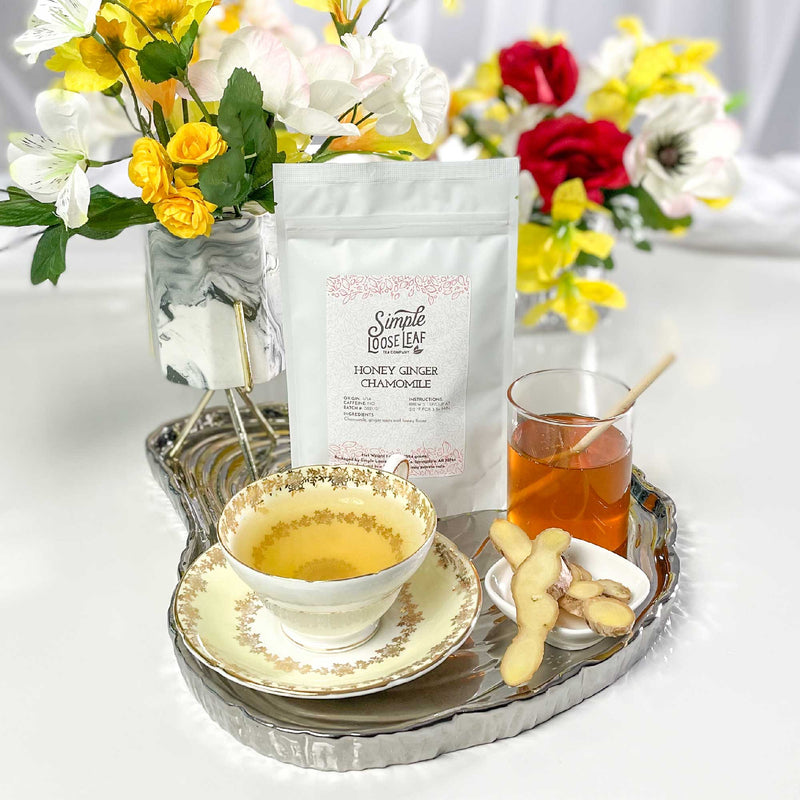 Honey Ginger Chamomile Tea - Herbal Tea - Caffeine Free - Healthy Blen