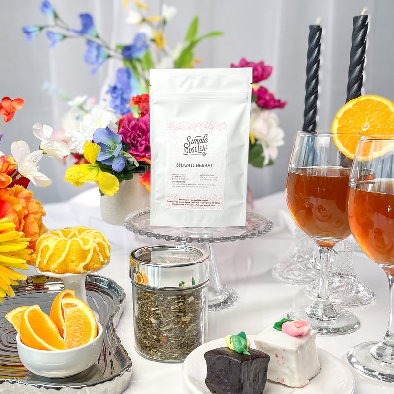 Shanti Herbal Tea - Herbal Tea - Caffeine Free - Bold, Earthy Blend