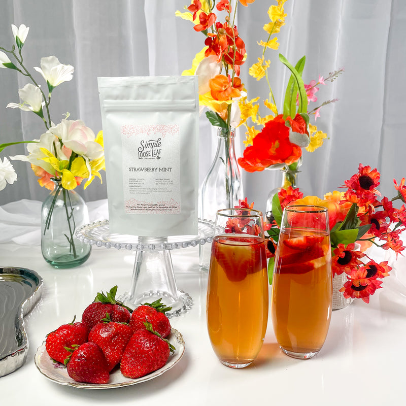 Strawberry Mint - Herbal Tea - Caffeine Free - Strawberry & Mint