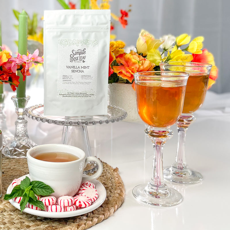 Vanilla Mint Sencha Tea - Green Tea - Medium Caffeine - Bold Blend